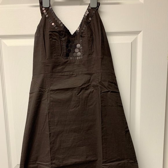 Brown Halter Dress - Picture 2 of 3